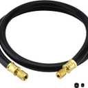 1/2" Diameter Hose, 3/8" FL to 1/4" FL Vacuum Certified Refrigerant Hose, 6'