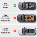 LASFIT Floor Mats for Jeep Grand Cherokee L 2021-2025 2026 (ONLY for 6 Seaters Without Center Console) All Weather Custom Fit Car Floor Liners Trunk Mat Accessories Black