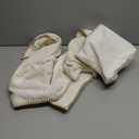 decorUhome Summer Chenille Soft Cozy Throw Pillow Covers 26x26 Set of 2, Modern Farmhouse Boho Velvet Decorative Euro Sham Pillow Cases with Stitched Edge for Couch Sofa Bed Home Decor, Cream White