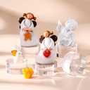 Remerry 8 Pcs Acrylic Round Blocks for Display Clear Polished Blocks for Display Clear Acrylic Edge Polished Base Display Riser for Table Showing Cosmetics Collectibles Figures (2 x 2 x 1 Inches)