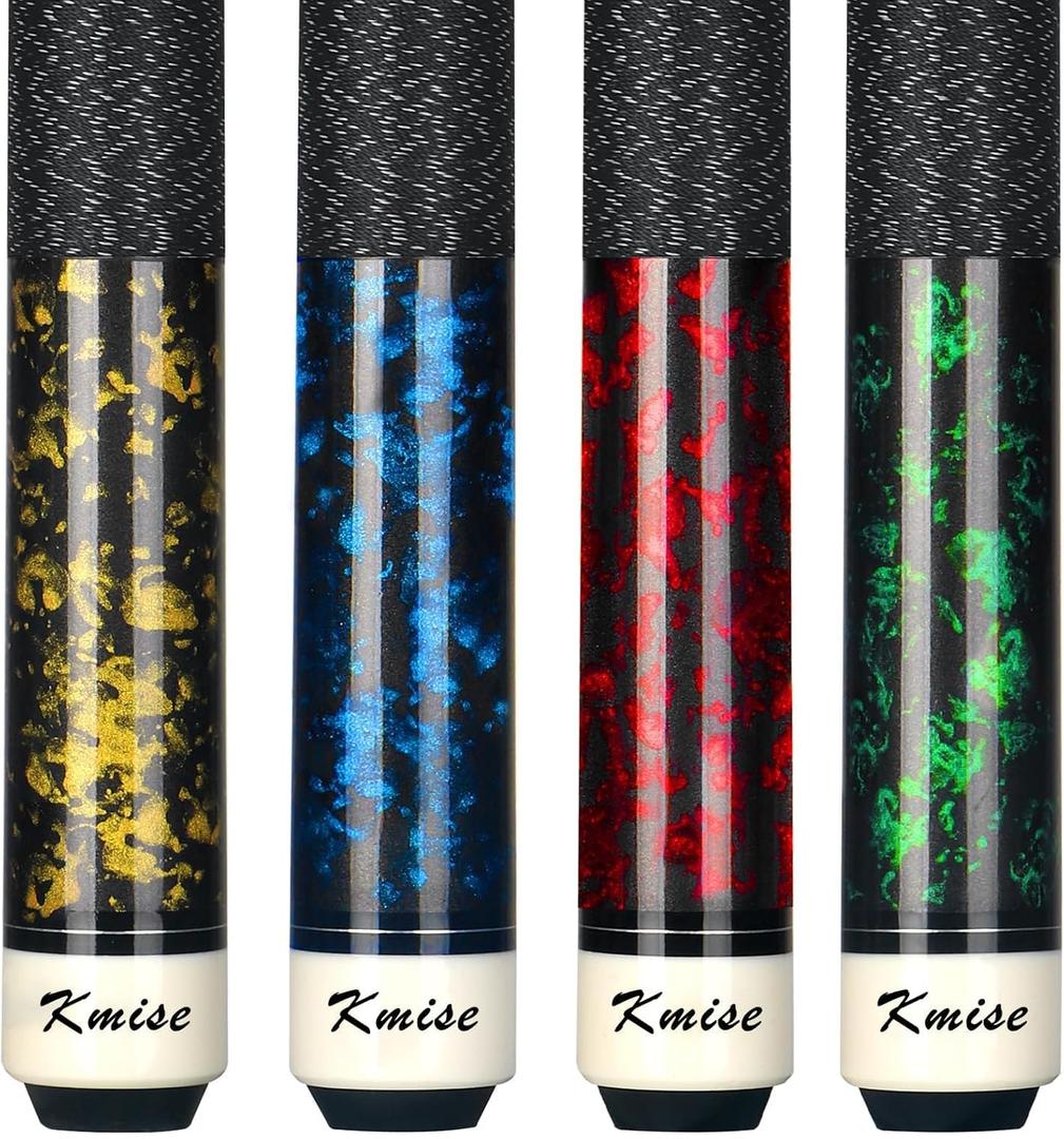 Kmise Pool Cue Stick Set,4 Colors Canadian Maple Cue,Pool Sticks for Adults,Tacos de Billar 18 19 20 21oz for Beginner