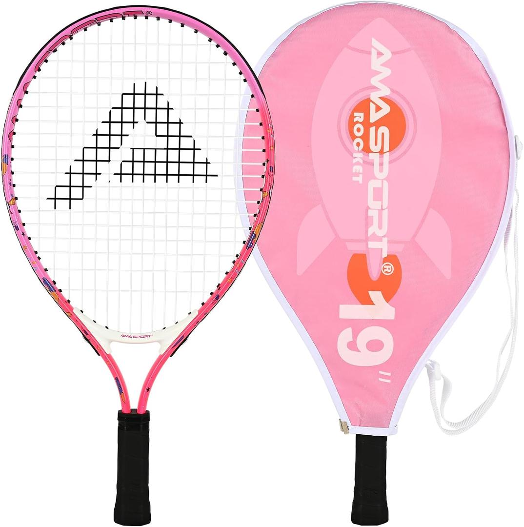 AMA SPORT Kids Tennis Racket for Toddlers, 19 Inches, Age 3-4