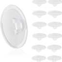 Self Adhesive Ceiling Hooks, 200PCS Clear Plastic Hooks, No Drilling Heavy Duty Wall Hook, Transparent Round Sticky Hook for Hanging Decorations
