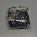 Shuangyu Women's Twist Front Bandeau Tankini Set Two Pieces Ruched Tummy Control Suimsuit with Mid Waist Briefs (Large, Powder Black Flowers)