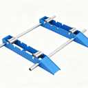 3 Ton Heavy Duty Cable Drum Roller Stand, Wire Spool Dispenser Caddy | 6600 lbs capacity, built-in loading ramps, 3-position adjustable slots for 12-47" spools, smooth steel rollers, easy setup