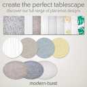 modern-twist 15" Silicone Round Placemat, BPA, PVC-Free Table Mat, Dishwasher Safe, Linen Print in Chocolate, Pack of 1