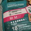 Depend Fresh Protection Adult Diapers, Incontinence Underwear for Women, Disposable, Maximum, Medium, Blush, 18 Count