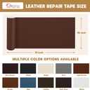 Leather Repair Patch, 35X79 Inch Self Adhesive Leather Repair Tape, Large Vinyl Patch Kit for Couches, Sofa, Furniture, Car Seats, Office Chairs, Cabinets, HandbagsGrey, 35X79 Inch