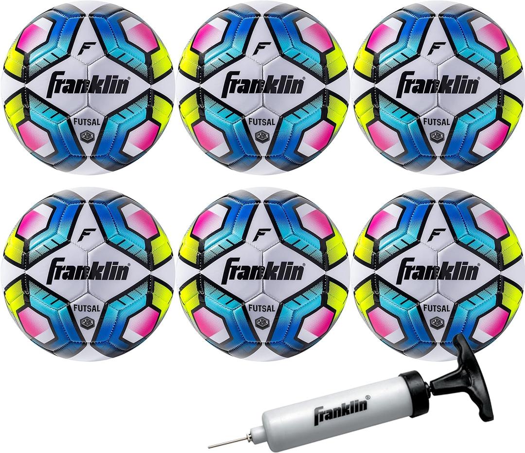 Franklin Sports Futsal Ball - Official Size Futsal Soccer Ball - Indoor and Outdoor - Size 3 Junior and Size 4 Official