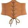 GRACE KARIN Corset Belt for Women Lace up, Renaissance Faire Pirate Accessories, Leather Elastic Waist Cincher