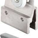 Prime-Line M 6145 Aluminum Frameless Shower Door Top Bracket Roller Assembly, 3/4 In. Round Plastic Wheel, Fits 3/16 In. Glass (2 Pack)