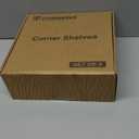 Forbena White Corner Floating Shelves for Wall Set of 4, Rounded Corner Shelves Wall Mounted for Kids Bedroom Books, Cute Wood Hanging Corner Shelf for Bathroom Decor, Living Room, Small Spaces (10" Depth)