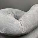 Momcozy Pregnancy Pillows for Sleeping, U Shaped Full Body Maternity Pillow with Removable Cover - Support for Back, Legs, Belly, HIPS for Pregnant Women, 57 Inch Pregnancy Pillow for Women, Grey