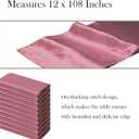10 Pack Wedding Dusty Rose Table Runners 12 X 108 Inches Satin Mauve Table Runner for Party Birthday Banquet Bridal Shower Conference Dining Room Table Decorations - Dusty Rose/Mauve