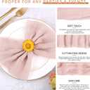 100 Pieces Cloth Napkins Pink Dinner Cheesecloth Napkins for Wedding,Wrinkled Cloth Napkins Bulk for Home Party Rustic Table Decoration, 17 x 17 Inch