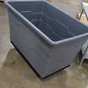 16 Bushel Plastic Bulk Box Truck, Steel Chassis Base, 1000 lbs. Capacity, 4" Non-Maring Rubber Casters, Gray, 42-3/5"L x 30" W x 35-3/5"H