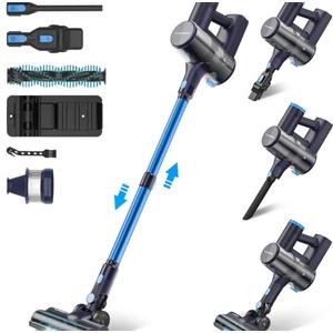 Claesydorn Cordless Vacuum Cleaner, Powerful 6-in-1 Lightweight Stick Vacuum Up to 45mins Runtime with Ultra-Large Capacity Battery, Rechargeable Handheld Vacuum for Hard Floor Pet Hair Home