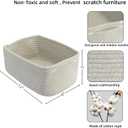 XUANGUO Small Woven Storage Baskets 12X8X5 Decorative Rope Bins for Organizing Shelves, Closets, and Toys, Empty Gift Baskets, Cute Organizer Basket for Home and Office (grey, regular)