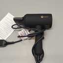 slopehill Professional Ionic Hair Dryer, Powerful 1800W Fast Drying Low Noise Blow Dryer with 2 Concentrator Nozzle 1 Diffuser Attachments for Home Salon Travel (Black)