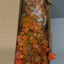 AmyHomie 16 Bundles Mix Orange Artificial Fall Flowers for Outdoor Fall Decor UV Resistant Fake Mums No Fade Fake Plastic Plants Garden Porch Window Box Decorating