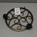 Panacea 86772 12" Bronze Tube Scroll Plant Caddy