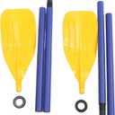 Boat Oars 2 Pack 45 Inch Detachable Foldable Portable Kayak Paddles Lightweight Plastic Oars for Inflatable Boat Fishing Travel Outdoor