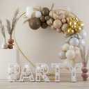 Metal Balloon Arch Kit, Love Balloon Column Arch Frame, Wedding Heart Arch Stand Supplies for Wedding, Bridal, Valentine's Day, Engagement and Birthday Party(White) (6.7 FT Gold Heart Shape)