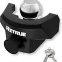 RETRUE Heavy Duty Trailer Lock for 2" Ball Coupler with Flange, Anti-Theft and Top Tier Security, Black