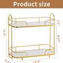 2 Tier Corner Bathroom Counter Organizer, Cosmetic Skincare Organizer, Bathroom Countertop Perfume Tray Vanity Organizer, Kitchen Spice Corner Storage Shelf | Bathroom Countertop, Perfume Tray, Vanity Organizer, Kitchen Spice