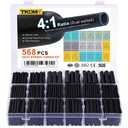 TKDMR 568 Pcs Heat Shrink Tubing - 4:1 Ratio,2.2" Length,Adhesive Lined, Marine Grade Shrink Wrap - Industrial Heat Shrink Tubing Kit