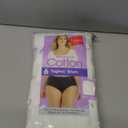 Hanes womens High-waisted Brief Panties, 6-pack, Moisture-wicking Cotton Brief Underwear (10, White)