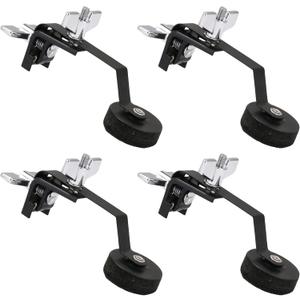 BQLZR 4pcs Vintage Snare Drum Damper Muffler Silencer Tone Control Black Fit Modern 145x65mm for 12inch,14inch,16inch snare drums