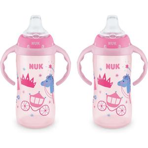 NUK Learner Cup, 10 oz, 8+ Months, 2 Count BPA Free, Spill Proof Sippy Cup