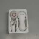 Microtree Electric Facial Cleansing Brush, Sonic Vibrating Rechargeable Face Scrubber Exfoliator, 2 Speeds for Gentle Clean, Face Brushes for Cleansing, Waterproof Face Wash Brush (Cool White)