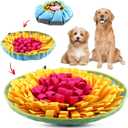 JIANWEI Pet Snuffle Mat for Dogs, Dog Digging Toys, Dog Treat Dispenser Indoor Outdoor Stress Relief, Interactive Dog Toy for Dogs Slow Eating and Mental Stimulation(Colorful)