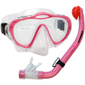  Junior Snorkeling Scuba Diving Purge Mask Dry Snorkel Set for Kids, Pink