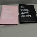 2PCS 100 Envelopes Money Saving Challenge, Envelopes Challenge Binder, Achieving Financial Goals with a Budget Binder and Cash Envelopes, Successfully Reach Your Savings Goals of $5,050 (Pink+Black)