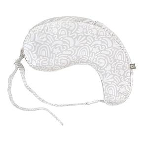 Boppy Uplift Nursing Pillow - Wedge Bottle & Breastfeeding Pillow to Reduce Spit-Up and Reflux Symptoms, with Body-Inclusive Opening and Belt, Baby Safety Alliance Verified - Cream Retro Squiggles