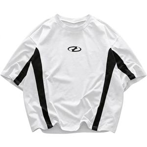 SOLY HUX Men's Graphic Tees Streetwear T Shirts Y2K Unisex Summer Tops Short Sleeve, Color Block, Vintage Style S