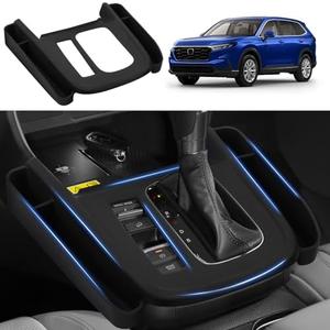 Autorder Silicone Center Console Organizer for 2023-2026 Honda CRV CR-V Accessories Seat Gap Storage Box Soft Gear Shift Panel Trim Cover