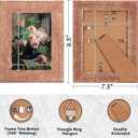 5x7 Picture Frame, 2 Pack Vintage Picture Frames 5x7 Real Glass for Wall and Tabletop Display, Rustic 5 x 7 Photo Frame Antique, Widen Border