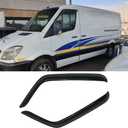 MB27 Side Window Visors Wind Vent Deflector,2pcs Outside Mount Tape-On Nice Sun Rain Guards Set for 2006-2018 Mercedes-Benz Sprinter
