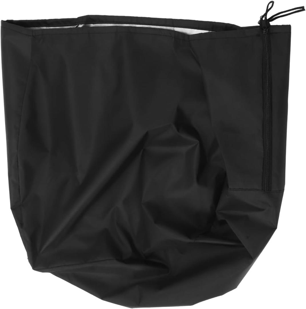 MERRYHAPY Garden Wall Hose Hanger Cover - Protect Water Hose Reel Storage Bag Outdoor Weatherproof Protection Against Rain Sun & Snow - Black Polyester