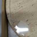 Travertine Tray, Small Ceramic Vanity Tray for Bathroom Counter Decor, Round Marble Decorative Trays for Coffee Table (Beige, Large Size) (9.8")