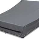 Outdoor Rattan Daybed Cover Heavy Duty 600D Weather-Resistant Waterproof Patio Furniture Sofa Cover 63"L x 54"W x 28"H UV Resistant Anti-Fade Material,Patio Rattan Daybed Sofas Protection Covers,Grey