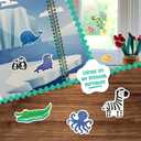 Stick4Ever Jelly Sticker Book - for Kids - Waterproof, Easy to Clean Reusable Sticker Book for Toddlers- Reusable Road Trip Activities for Kids - Stocking Stuffers for Toddlers (Animals)