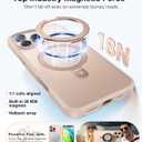TORRAS Desert Titanium for iPhone 16 Pro Case Magnetic Stand, [Compatible with MagSafe][Flexible Stable Stand] Mil-Grade Protection Translucent Slim Anti-Scratch Ring Kickstand, Rose Gold 6.3", Ostand