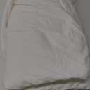 JELLYMONI White Duvet Cover Queen Size - 100% Washed Cotton Linen Like Textured Comforter Cover, 3 Pieces Breathable Soft Bedding Set with Zipper Closure (Bright White, Queen 90"x90")