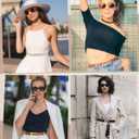 JaGely 5 Pcs Women Skinny Leather Belts Thin Women Waist Belt for Dresses Jeans Pants with Gold Buckle (Beige)