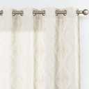 jinchan Boho Linen Curtains for Living Room Embroidered Design Window Curtains Light Filtering Flax Linen Blend Window Treatments Set for Bedroom Grommet Top 2 Panels 84 Inch Length Beige on Ecru